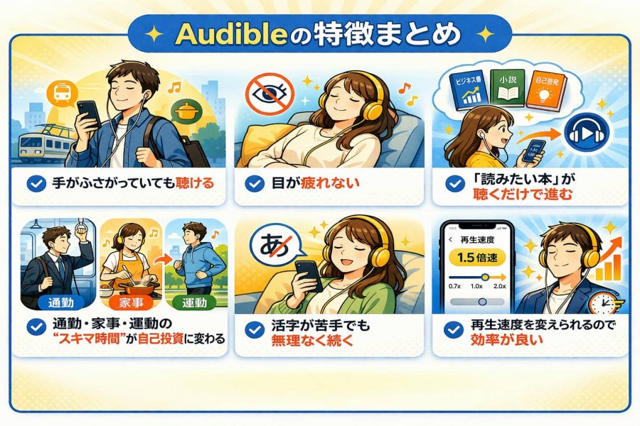 オーディブルの特徴まとめ