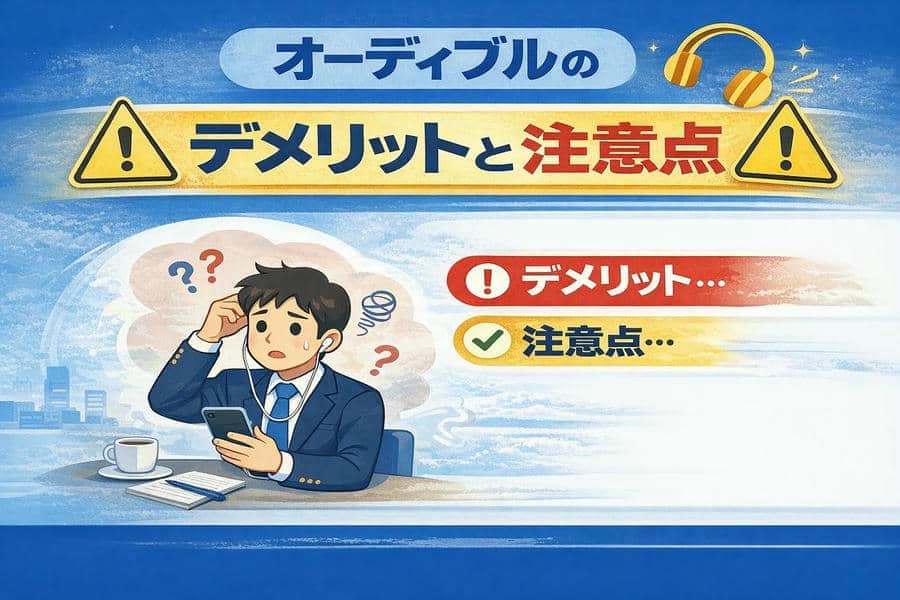 オーディブルのデメリットと注意点
