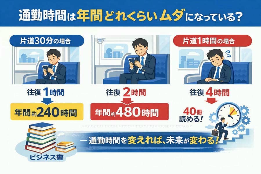 通勤中に何もしないと時間を無駄にする